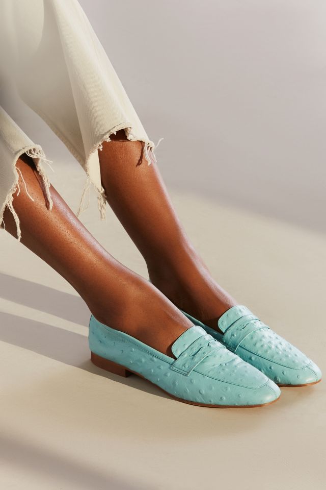 Flâneur en cuir bleu UO #1
