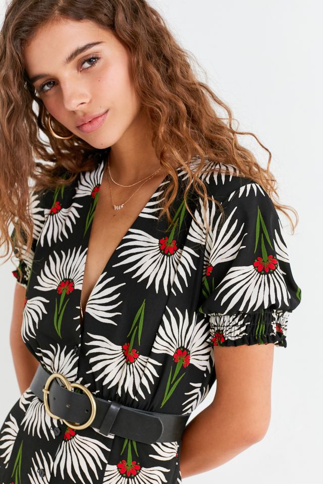 UO Button-Down Plunging Midi Dress #2