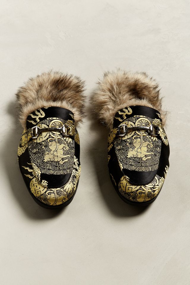 UO Faux Fur Lined Slip-On Loafer #4