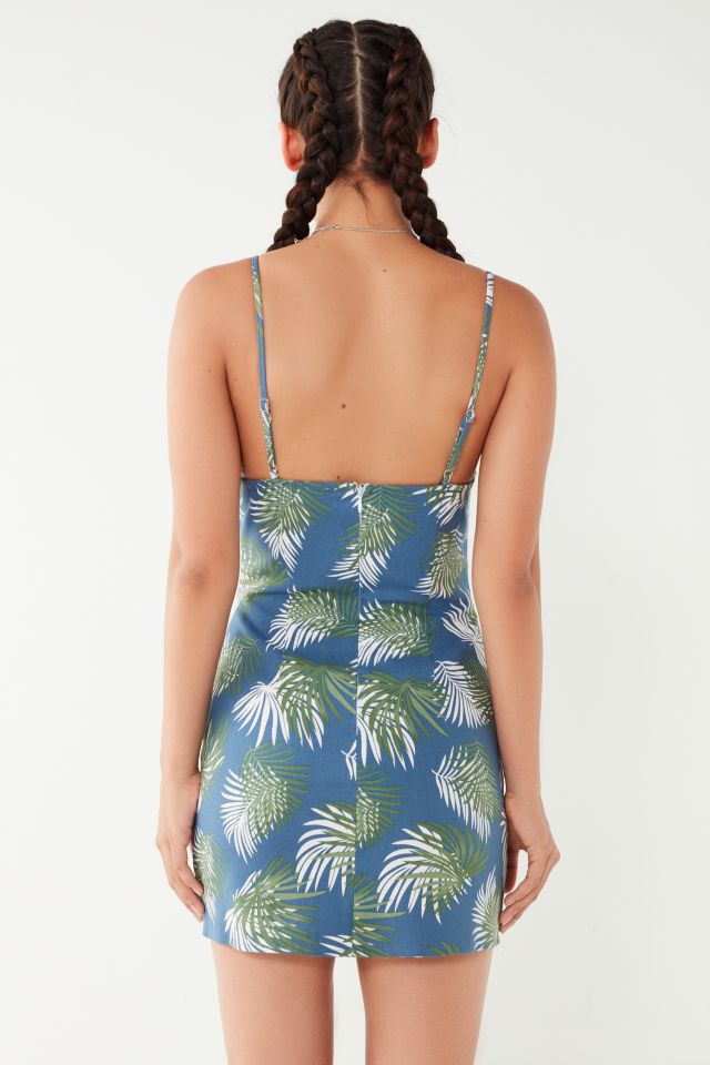 UO Palm Print Bodycon Mini Dress #2