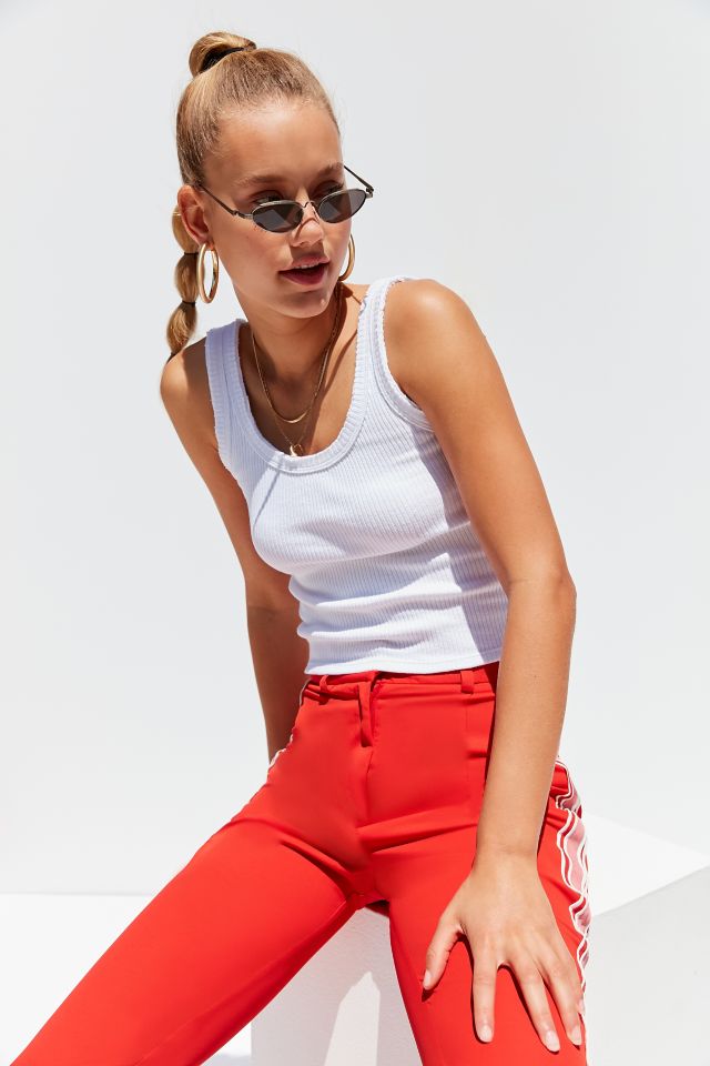 Ribbed Knit Cropped Tank