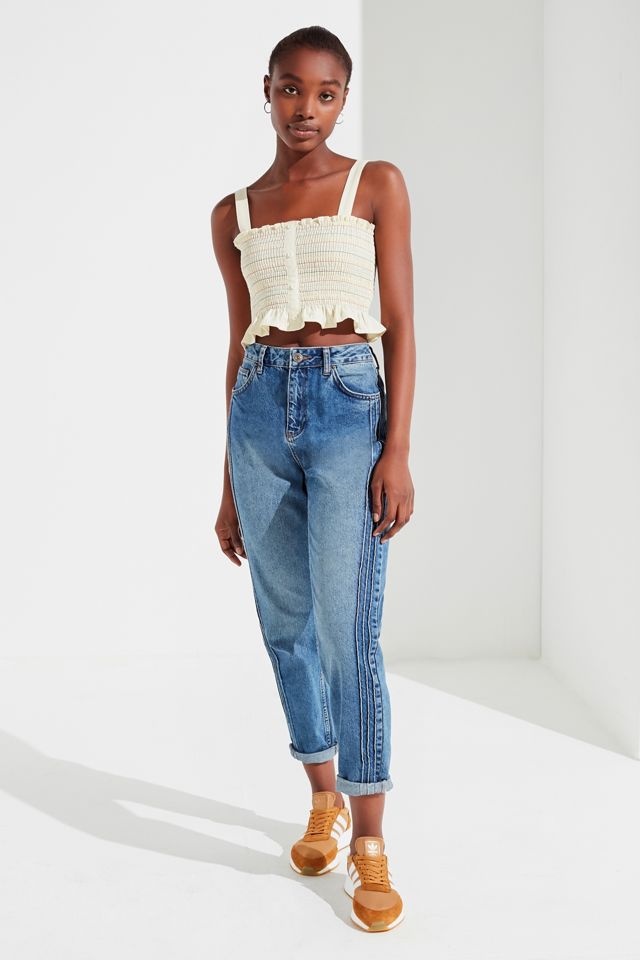UO Smocked Button-Down Peplum Top #3