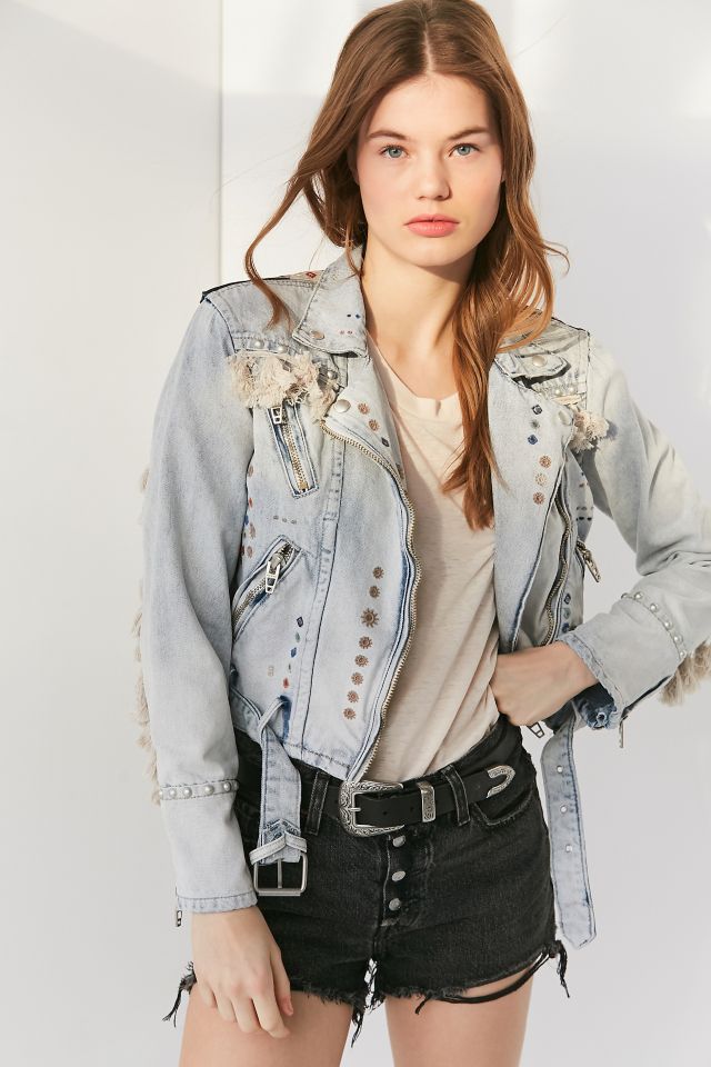 Blanknyc denim moto hot sale jacket