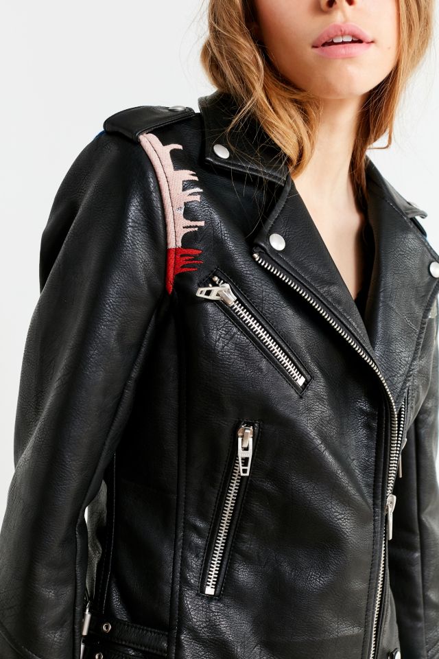 BLANKNYC Island Embroidered Moto Jacket #3