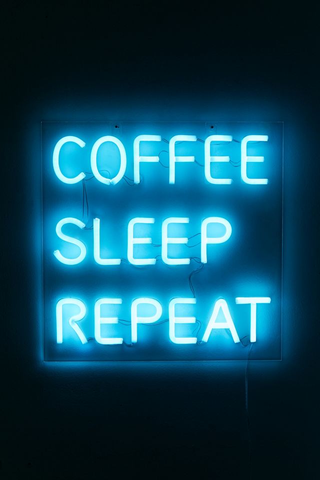 Coffee, Sleep, Repeat LED Neon Sign #1