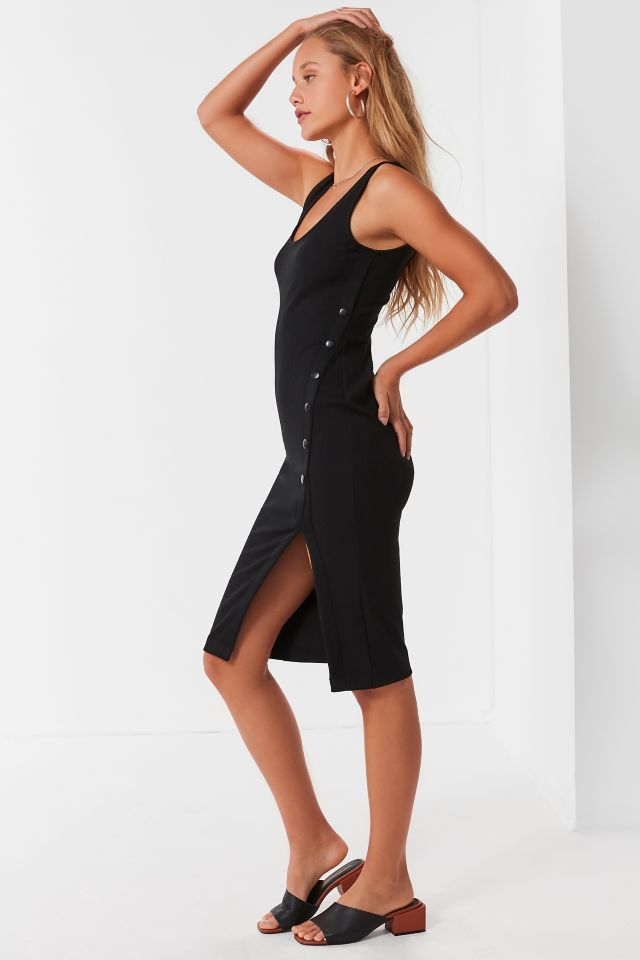 UO Addy Snap-Button Bodycon Midi Dress #3