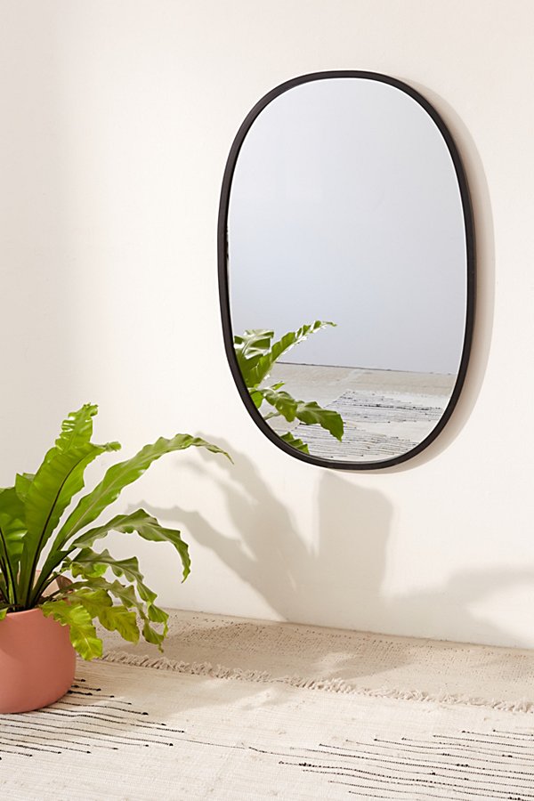 Urban Outfitters Hub Oval Mirror In Black At