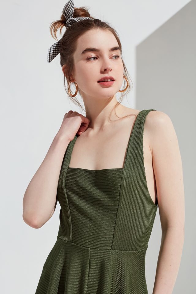 UO Square-Neck Ribbed Knit Romper #2