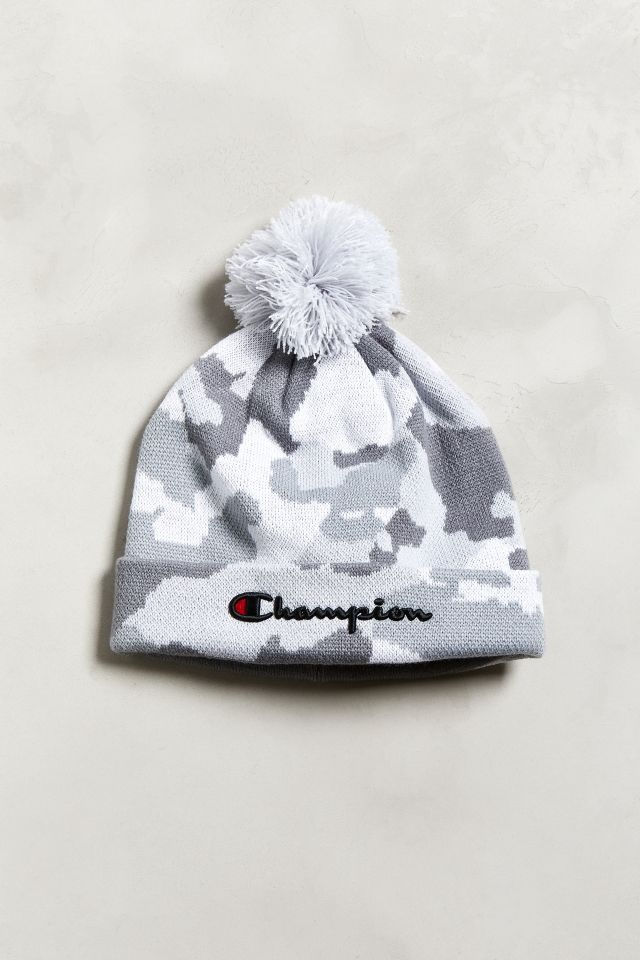 Champion Script Knit Pompom Beanie