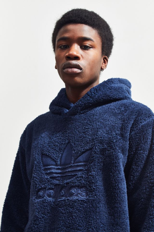 adidas Sherpa Hoodie Sweatshirt Urban Outfitters