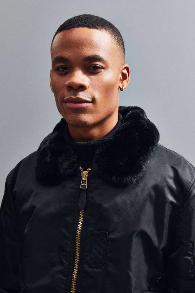 Alpha Industries B-15 Flat Hem Slim-Fit Bomber Jacket #4