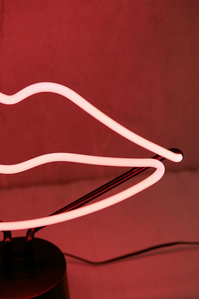 Lips Neon Sign Table Lamp #3