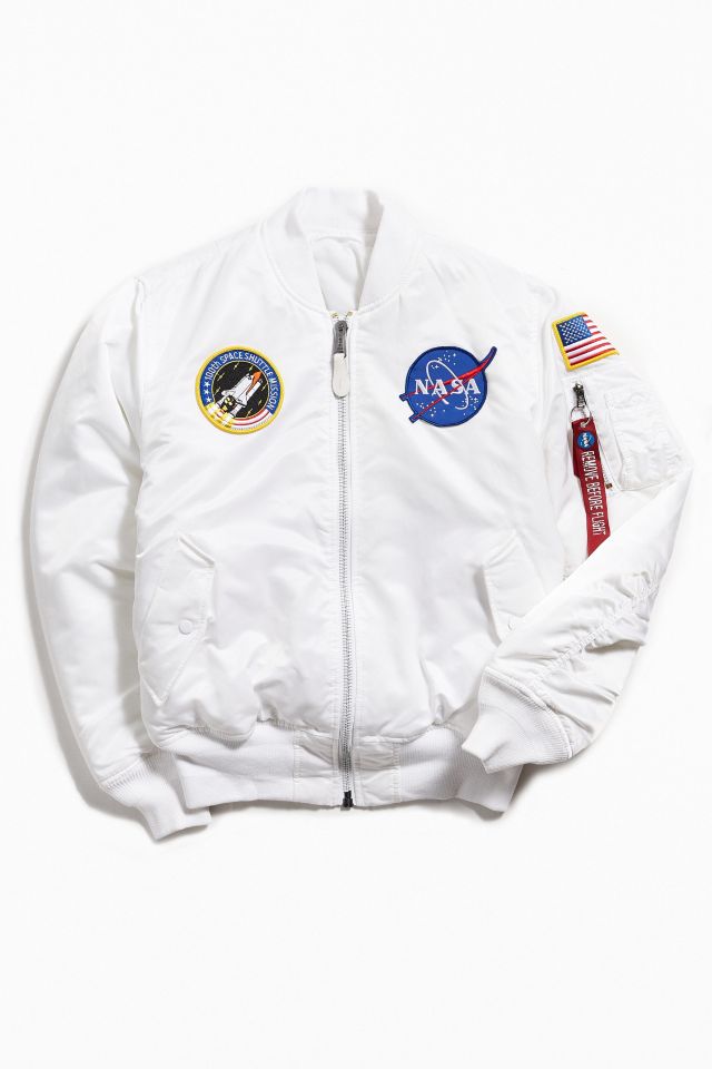 Alpha industries nasa on sale white