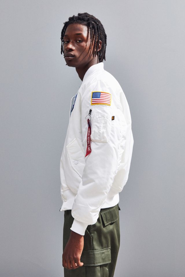 Alpha Industries MA-1 NASA Glossy Slim Fit Bomber Jacket | Urban
