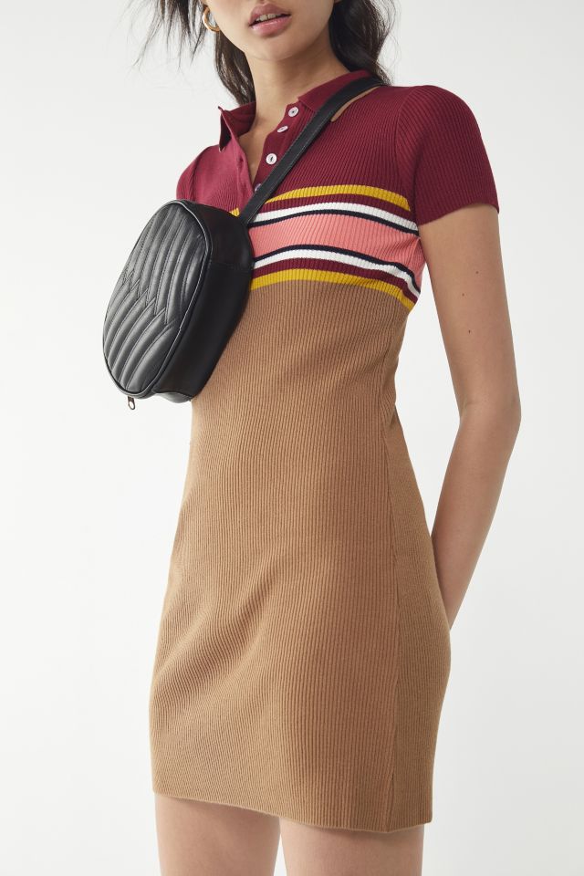 UO Striped Button-Down Polo Dress #2