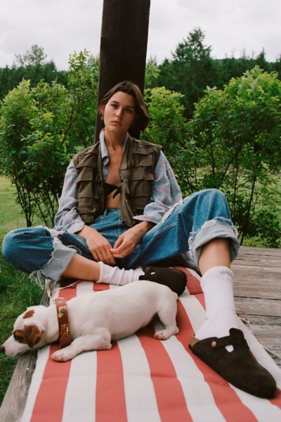 Birkenstock Boston Soft Footbed Suede Clog In Mocha At Urban Outfitters In Mocha