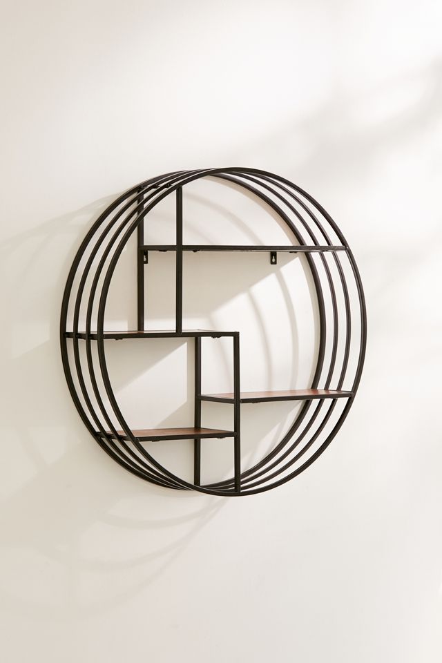 Shelly Round Metal Wall Shelf #1