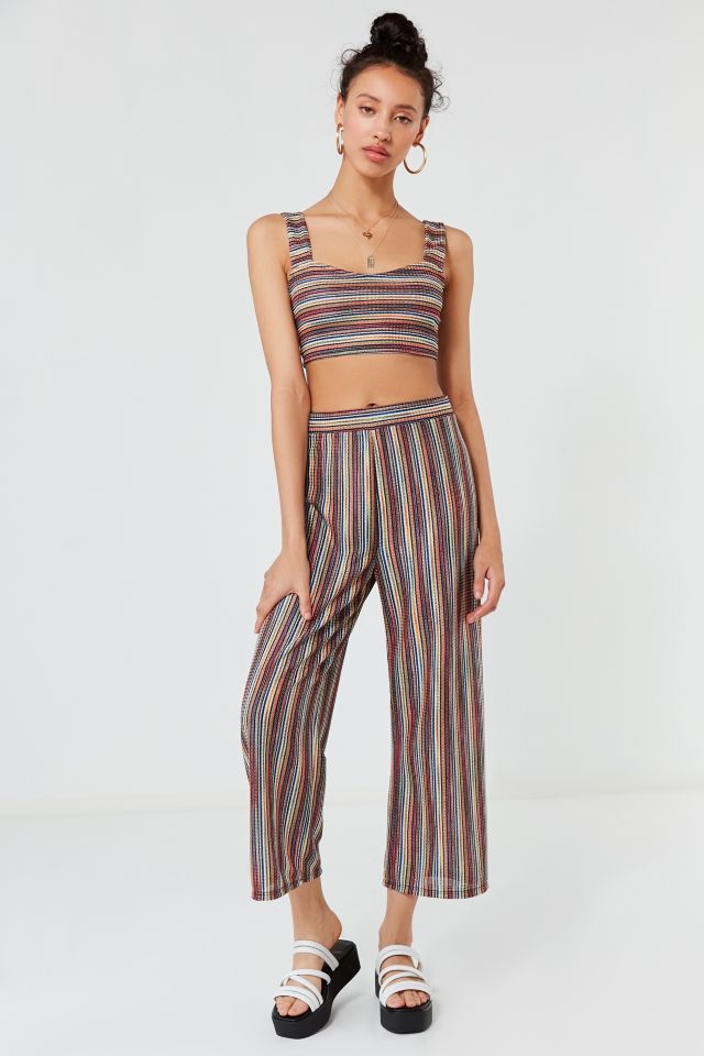 UO Shea High-Rise Striped Pant | Urban Outfitters