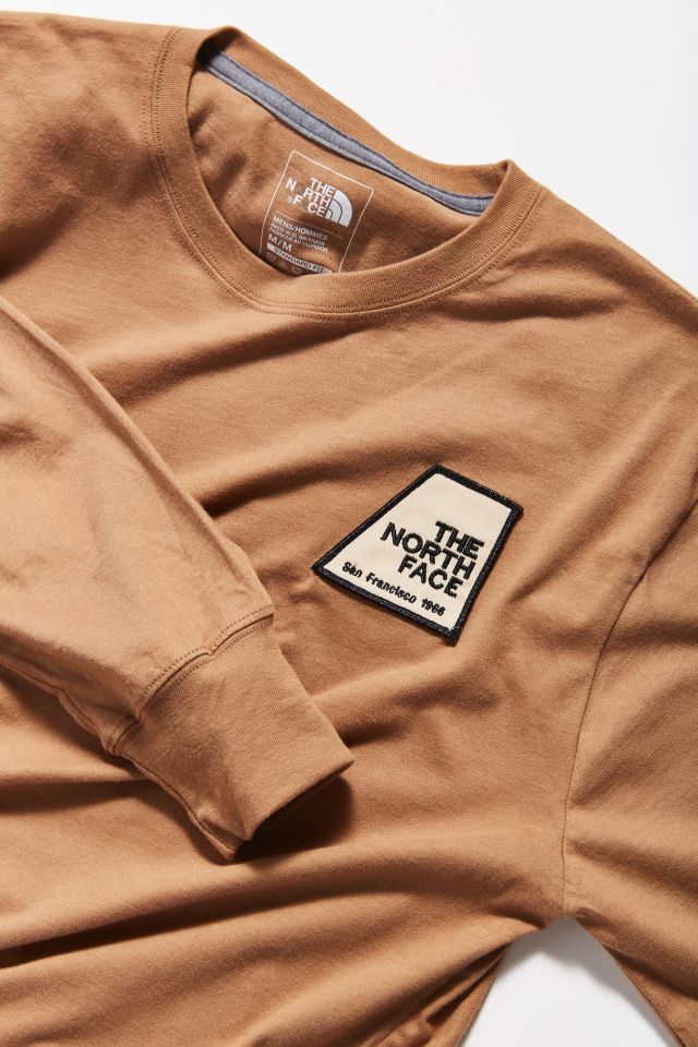 The north face long sleeve patch on sale tee