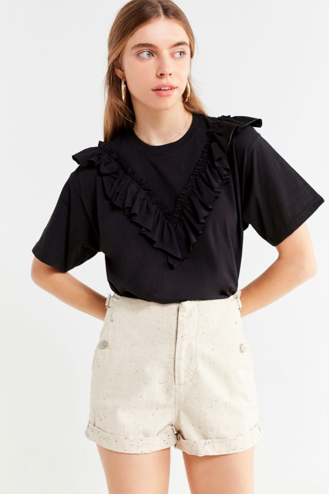 Urban Renewal Recycled Frill Front Tee #3