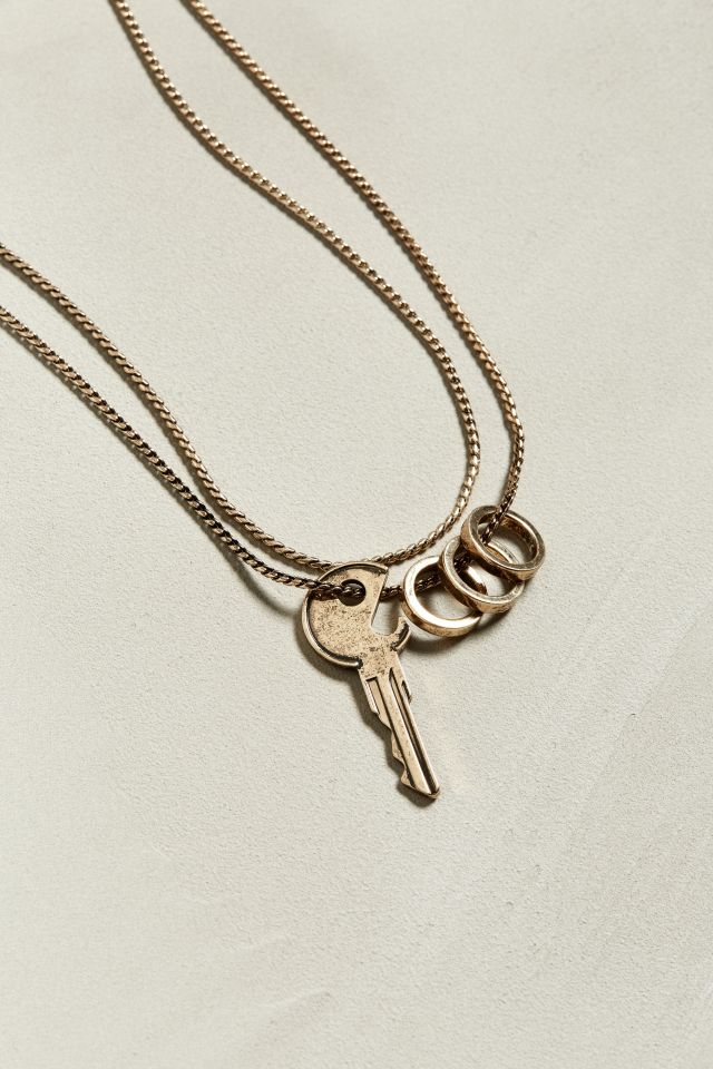 Uo Golden Key Necklace 