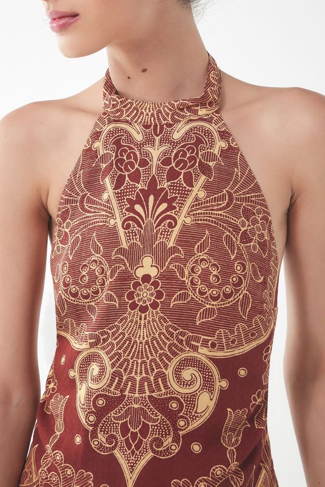UO Catalina Printed Halter Dress #3
