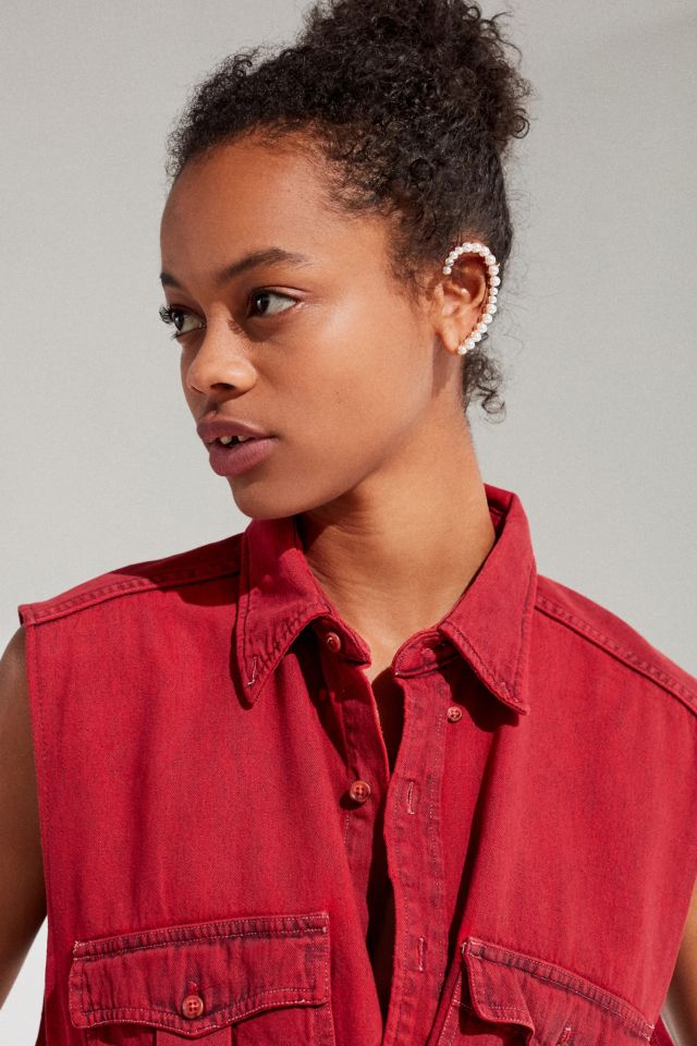 Urban Renewal Recycled Overdyed Tie-Front Button-Down Top #3