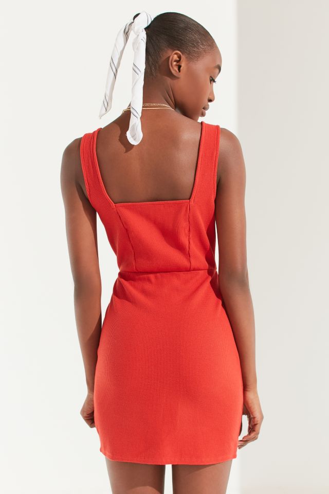 UO Square-Neck Button-Down Dress #1