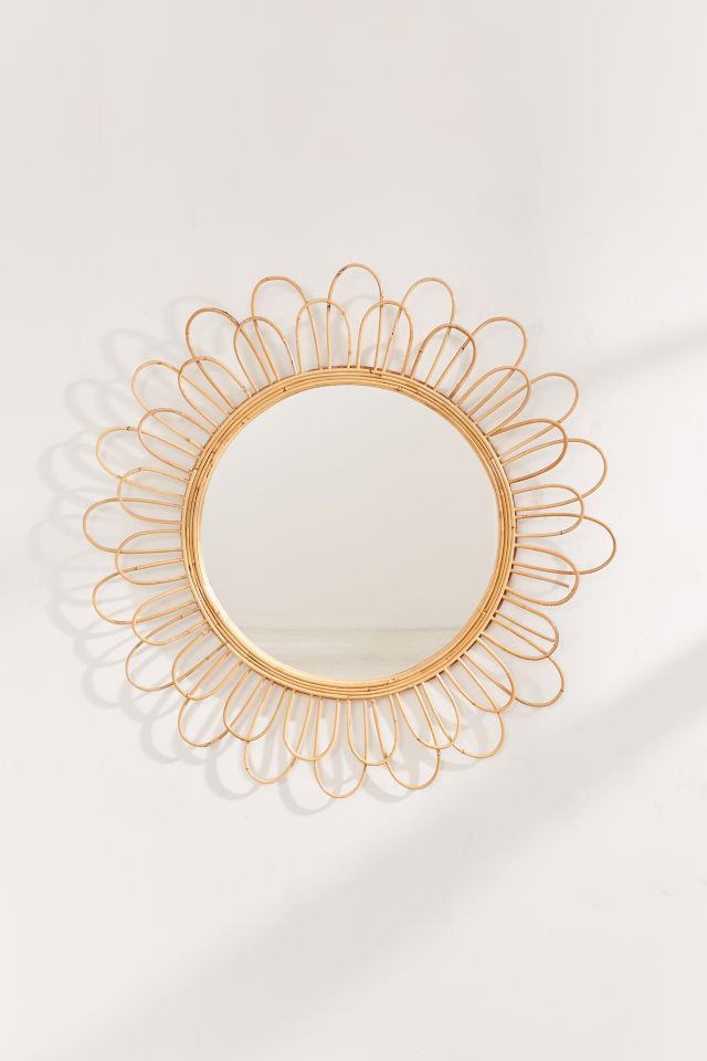 Raquel Rattan Sunflower Mirror #1