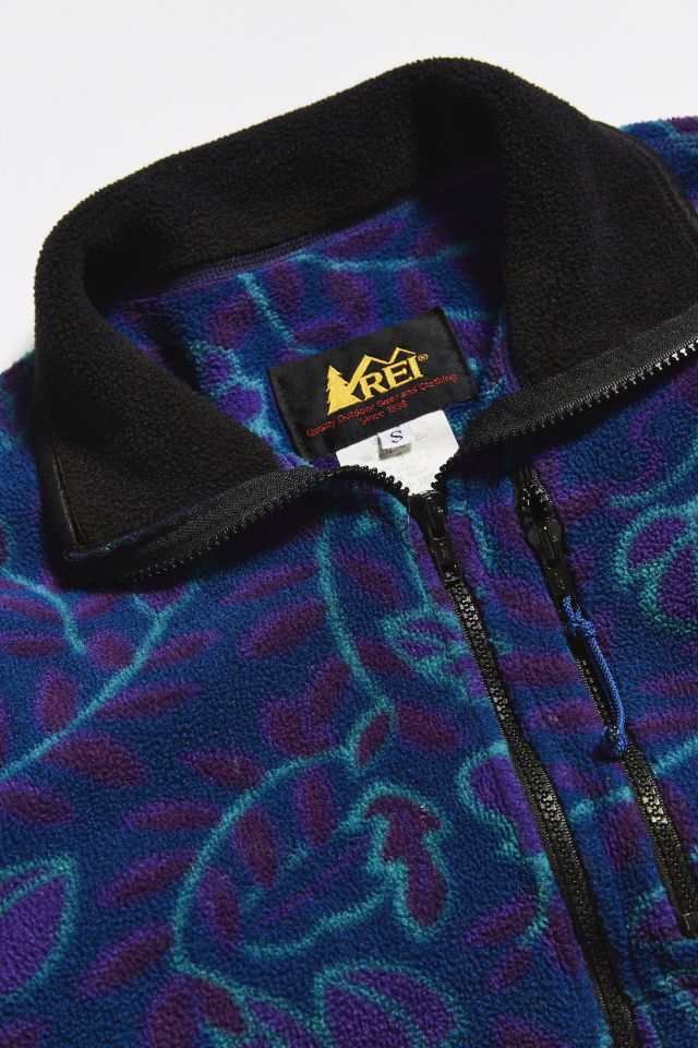 Vintage REI Blue Multi Polar Fleece Jacket #2
