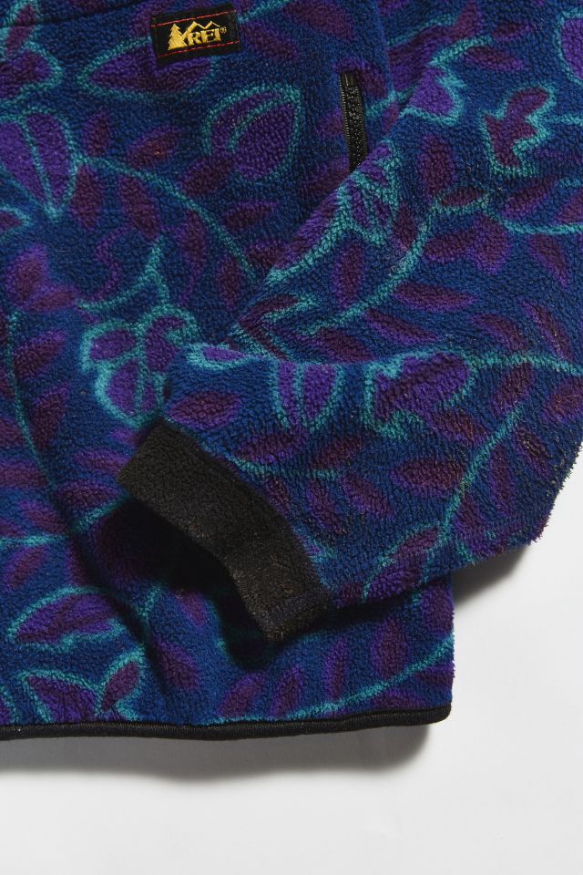 Vintage REI Blue Multi Polar Fleece Jacket #4