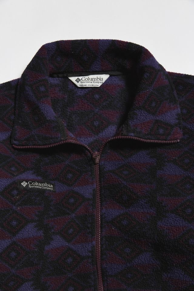 Vintage Columbia Purple Multi Polar Fleece Jacket #2