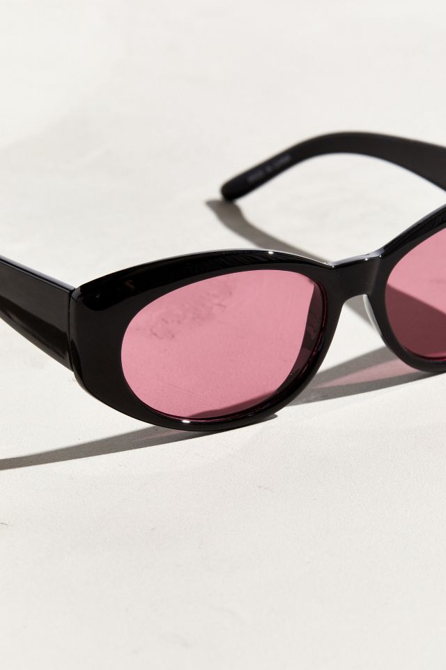 Plastic Contrast Oval Lens Sunglasses #2