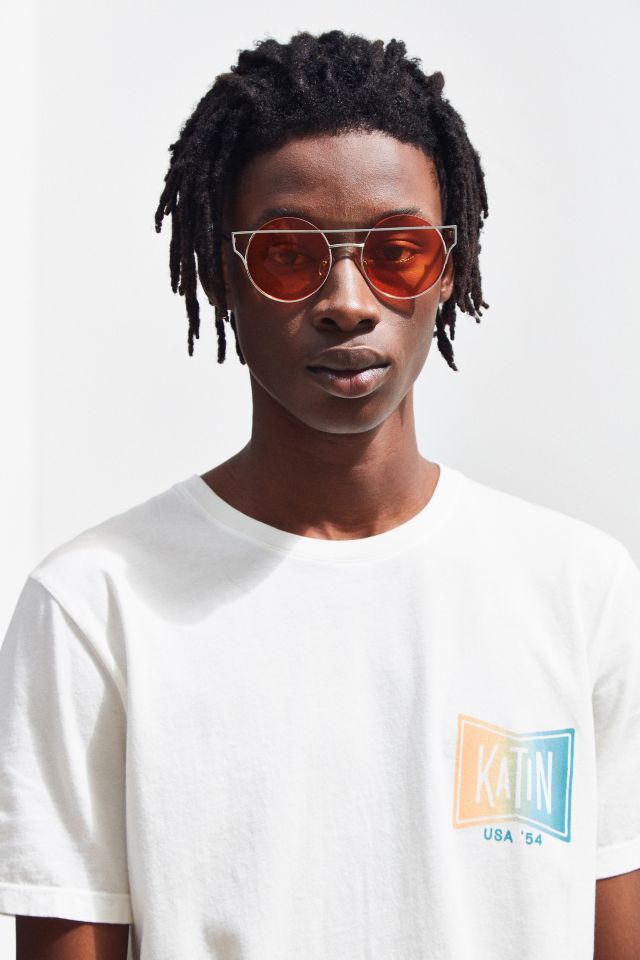 Barred Lens Round Sunglasses #1