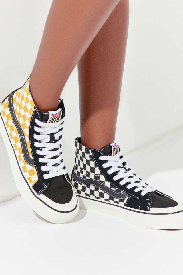 High top checkered vans urban cheap outfitters