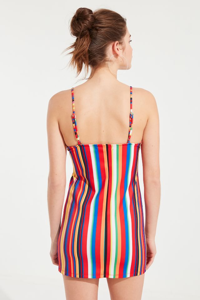 UO Rainbow Striped Mini Dress #3
