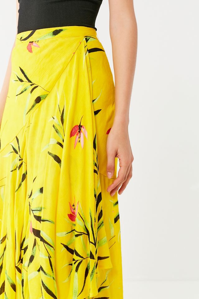 UO Rashida Asymmetrical Maxi Wrap Skirt #1