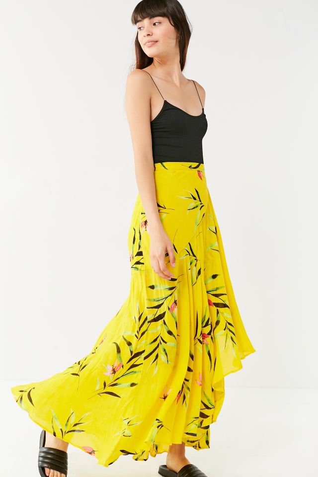 UO Rashida Asymmetrical Maxi Wrap Skirt #3