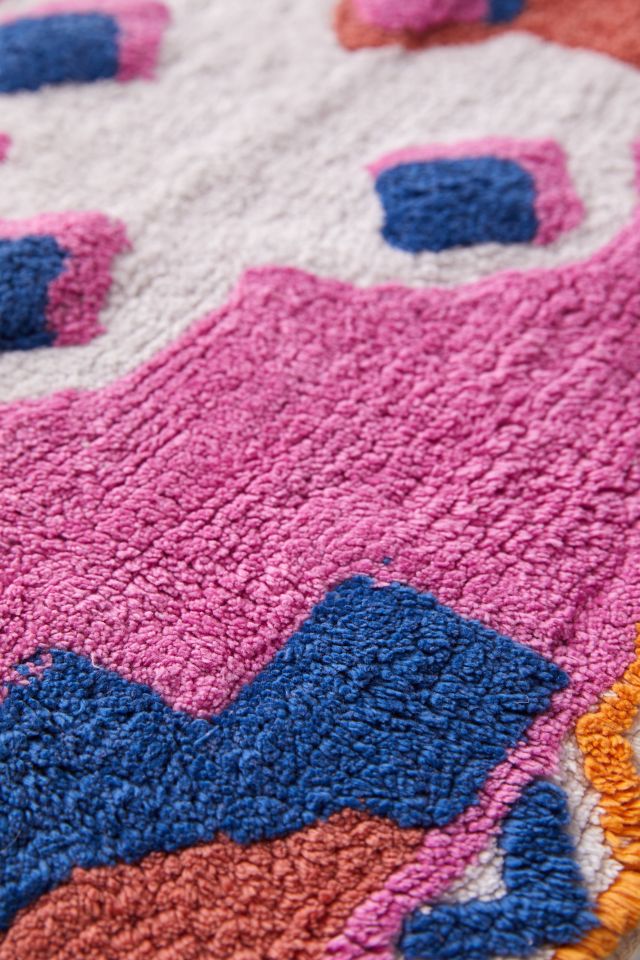 Long tapis de bain à motifs géométriques #2