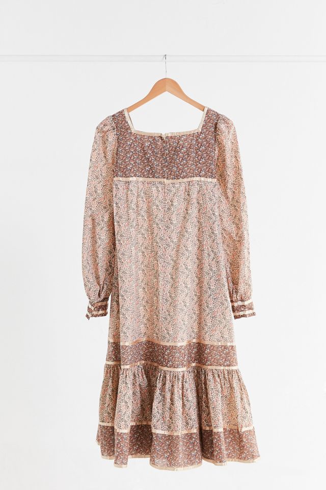 Vintage Gunne Sax Floral Midi Dress | Urban Outfitters