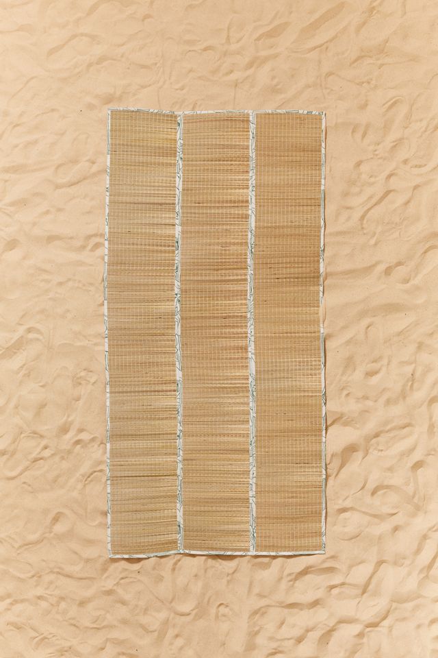 Miku Magnolia Lines Straw Beach Mat #2