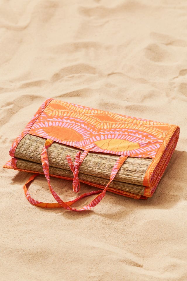 Tapis de plage en paille Tasya Batik Miku #1