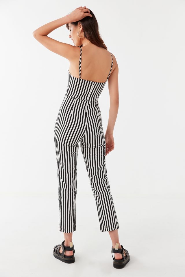 Urban outfitters striped clearance jumpsuit