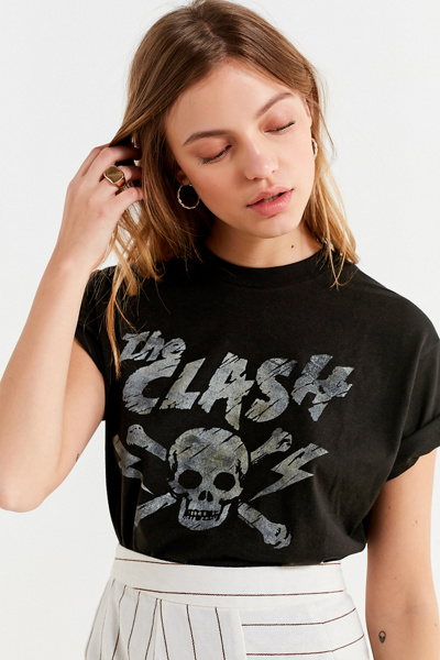 T-shirt The Clash Skull - Homme - Rouge - Tailles S à 5XL - Neuf