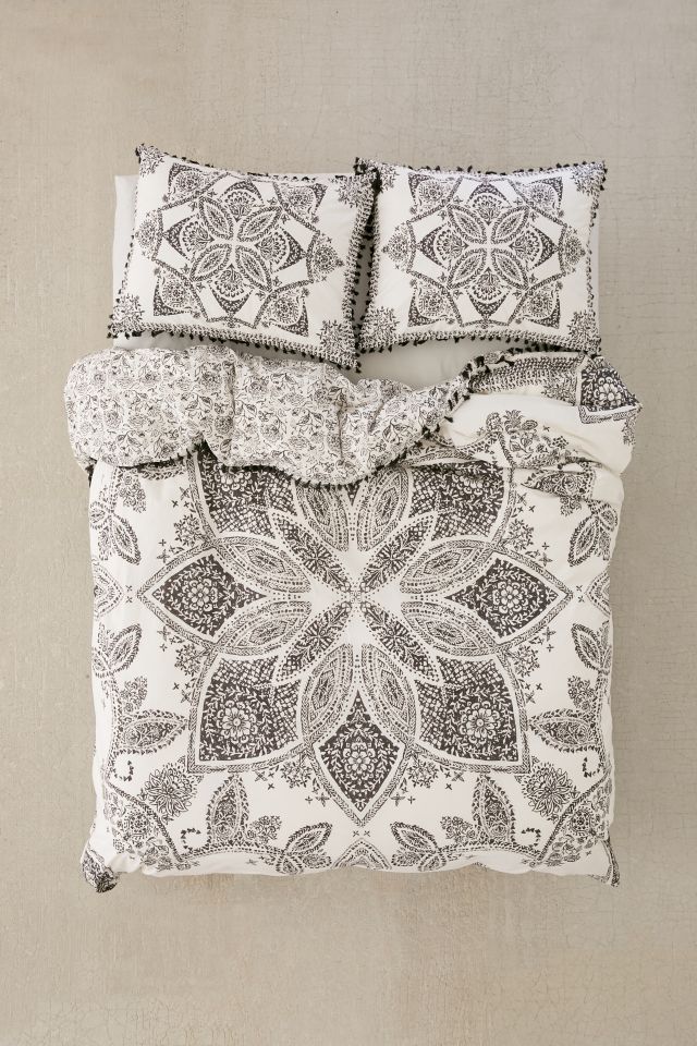 Valda Woodblock Medallion Duvet Cover #1