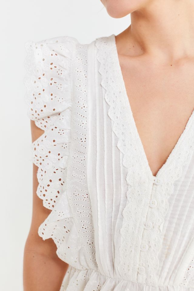 UO Rami Pintuck Ruffle Top #3