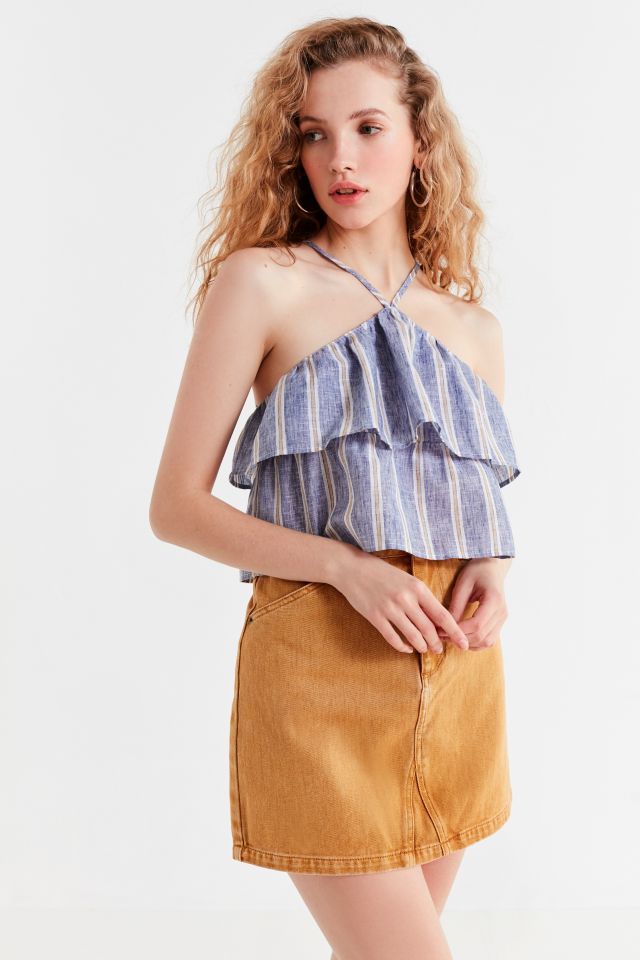 UO Hattie Striped Halter Tank Top #2