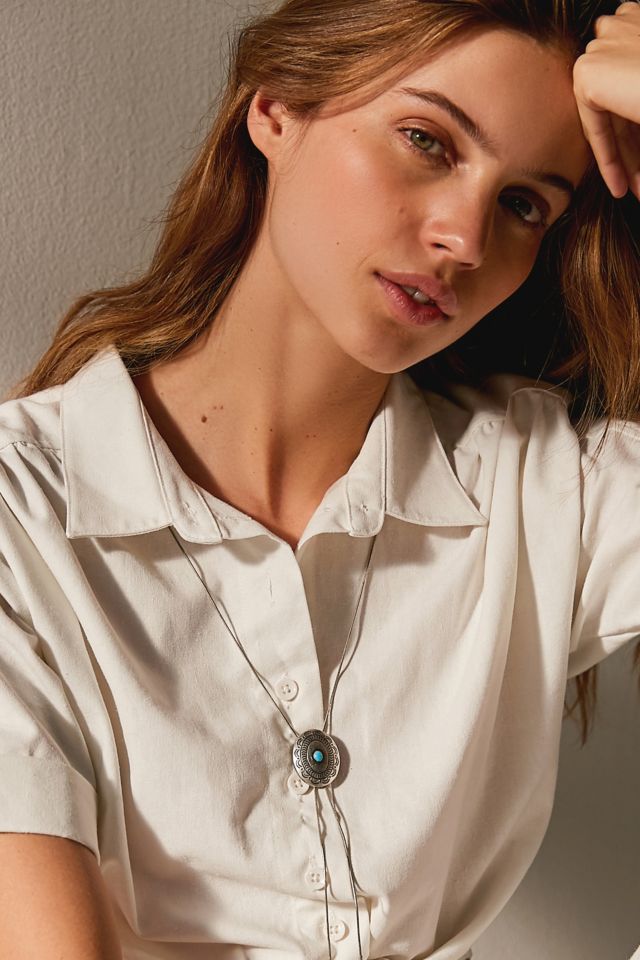 Turquoise Bolo Chain Necklace #1