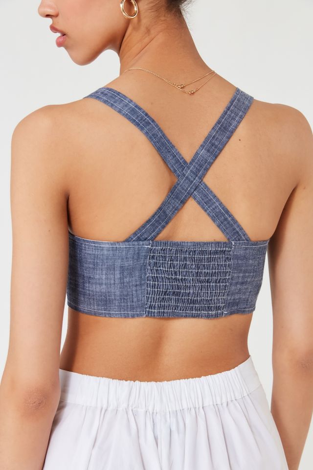 UO Cindy Chambray Bra Top #2