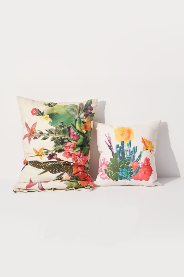 Ted Feighan For UO Cactus Bloom Throw Pillow #1
